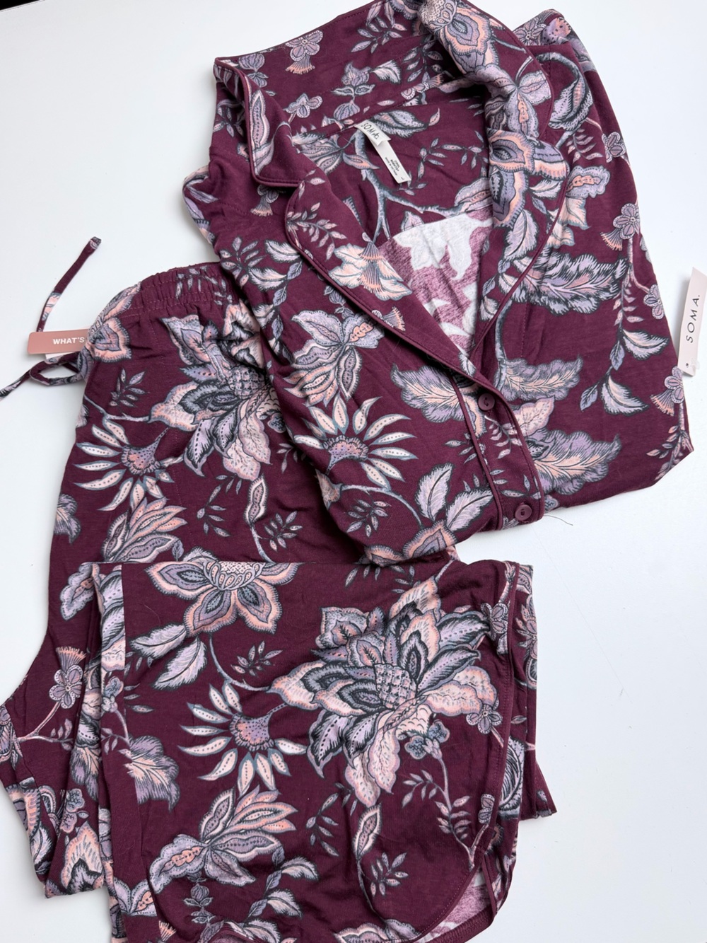 Soma Cool Nights Cropped Pajama Set Short Sleeve Bundle of 2 NWT Size Large - Picture 11 of 15